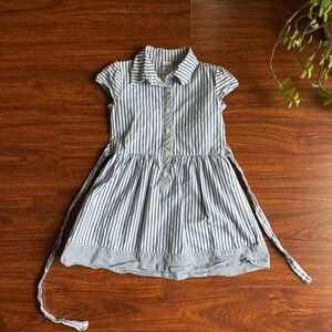 Striped Blue and White Kids Dress